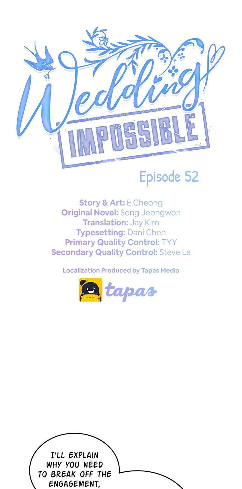 Wedding Impossible Chapter 52 page 1