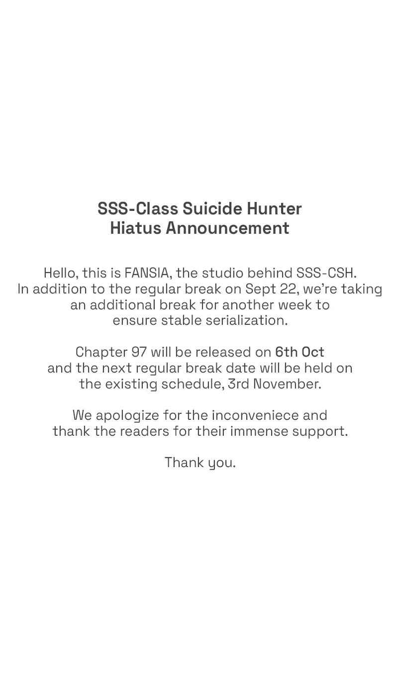 SSS-Class Suicide Hunter Chapter 96.5 page 1