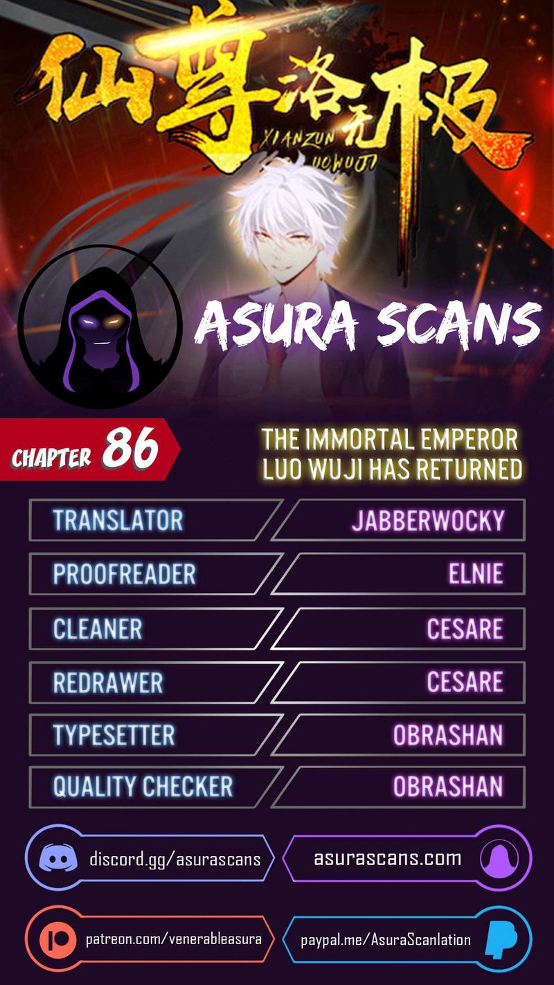 The Immortal Emperor Luo Wuji Has Returned Chapter 86 page 1