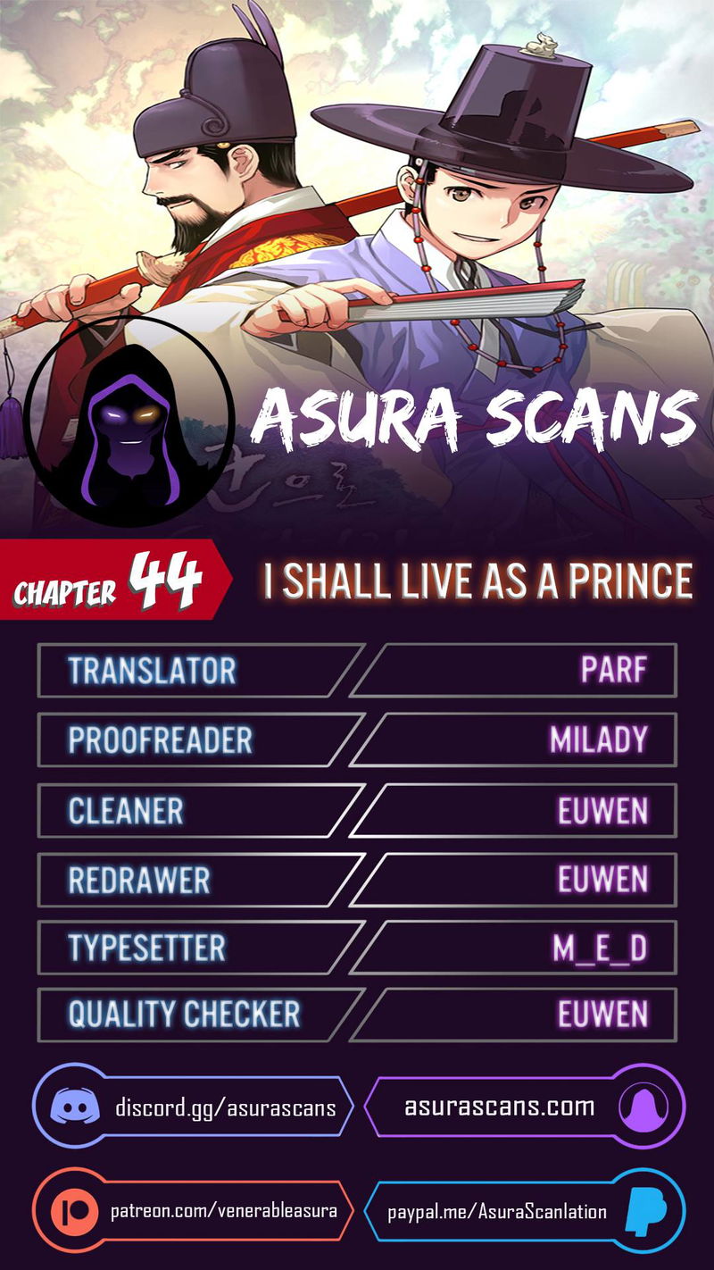 I Shall Live As a Prince Chapter 44 page 1