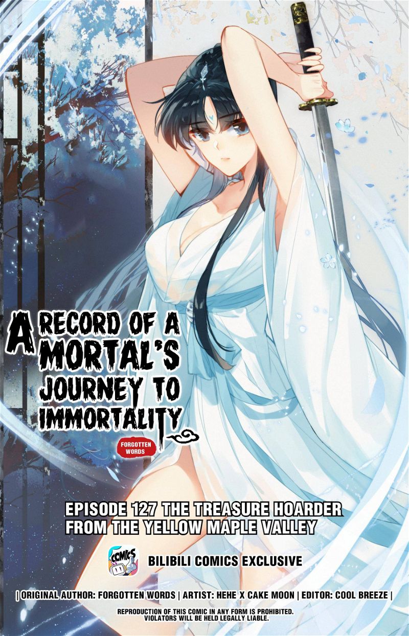 A Record Of A Mortal's Journey To Immortality Chapter 127 page 1