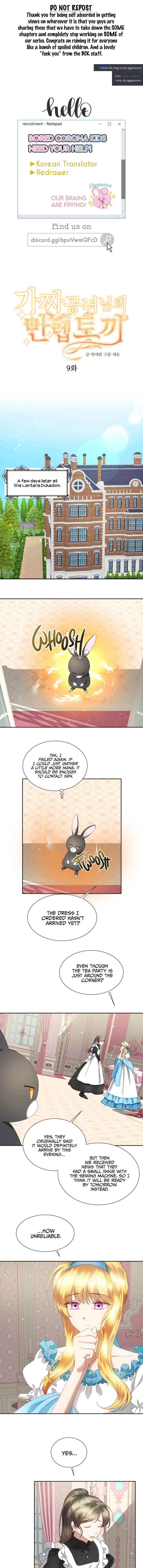 The Fake Princess' OP Bunny Chapter 9 page 1