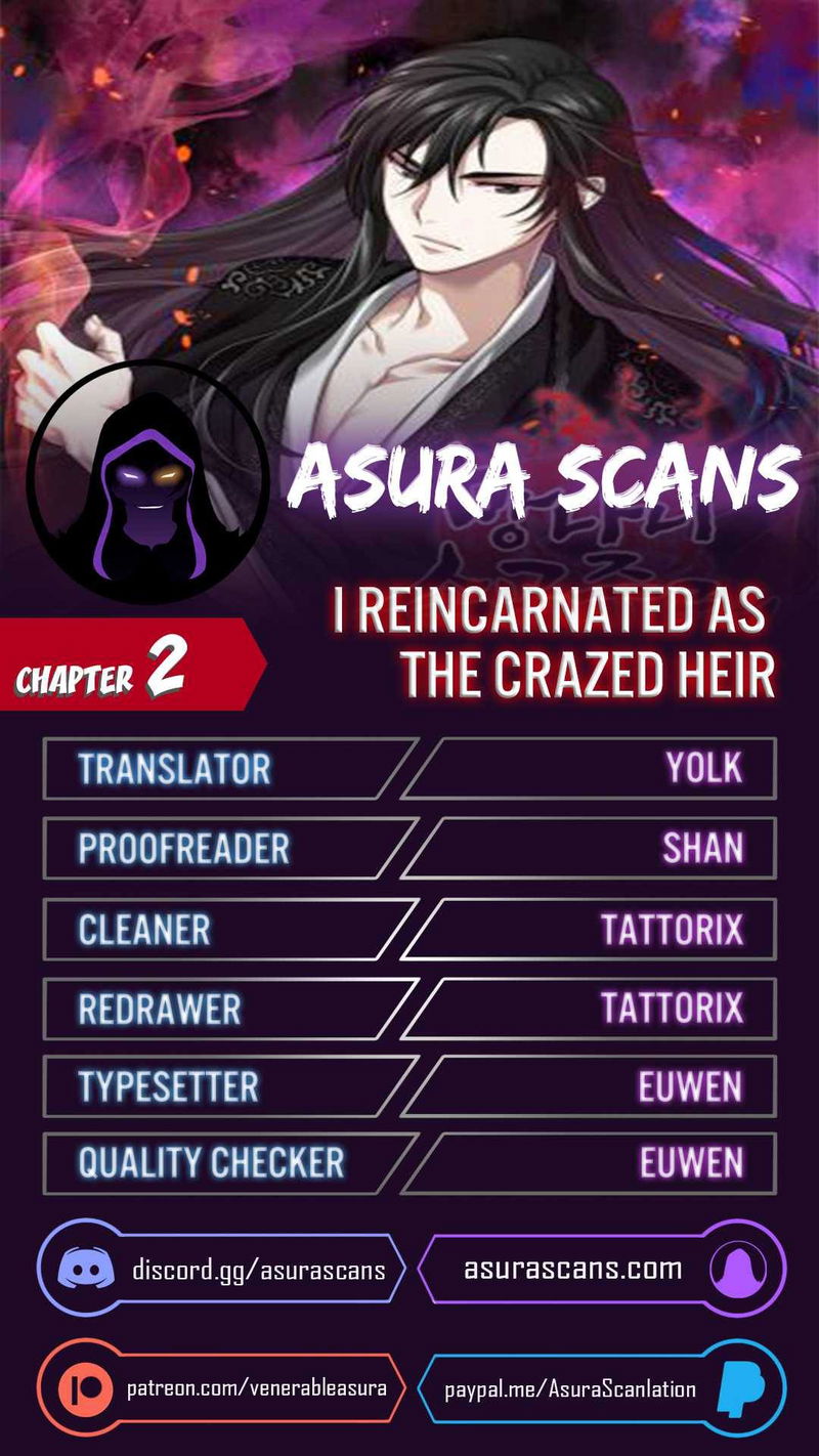 I Reincarnated As The Crazed Heir Chapter 2 page 1