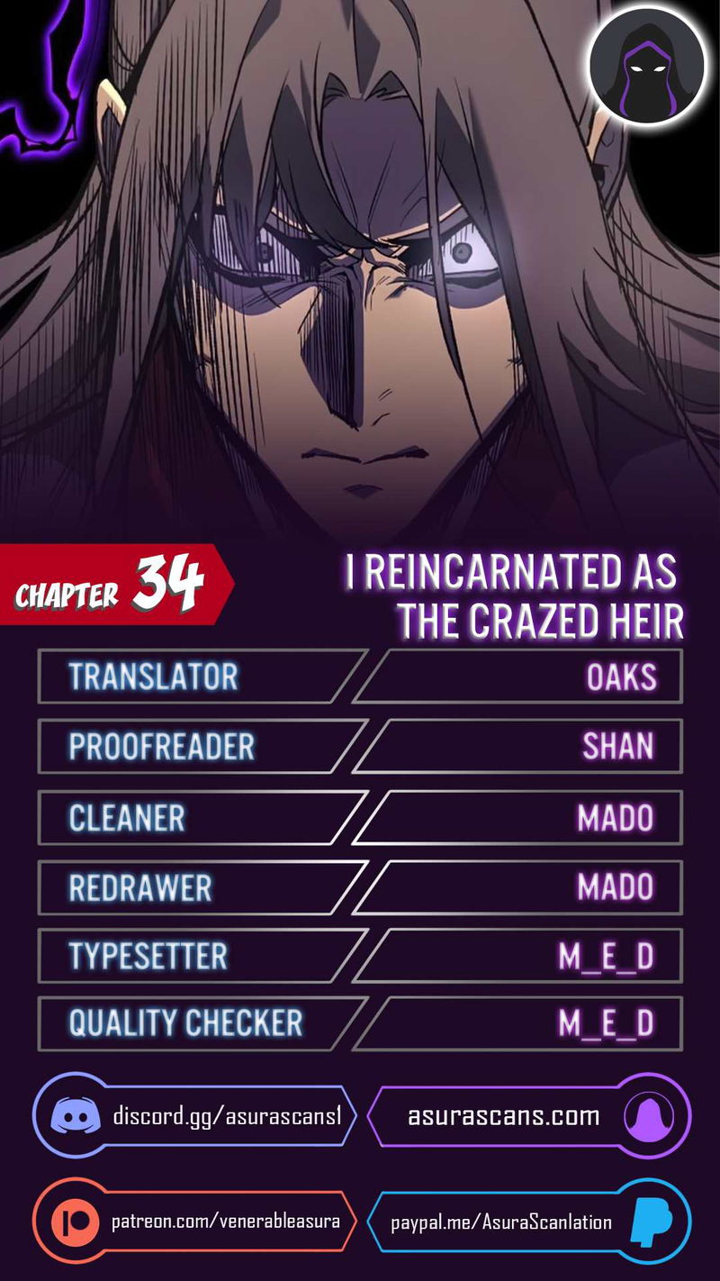 I Reincarnated As The Crazed Heir Chapter 34 page 1