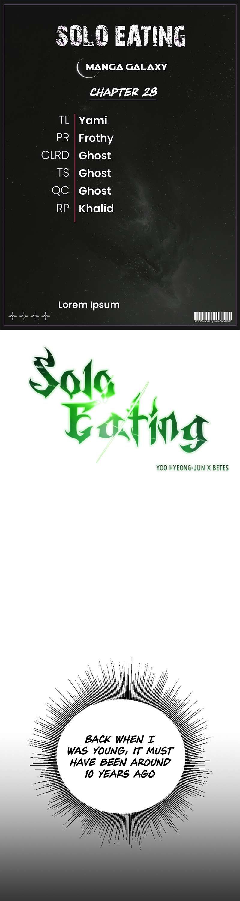 Solo Eating Chapter 28 page 1