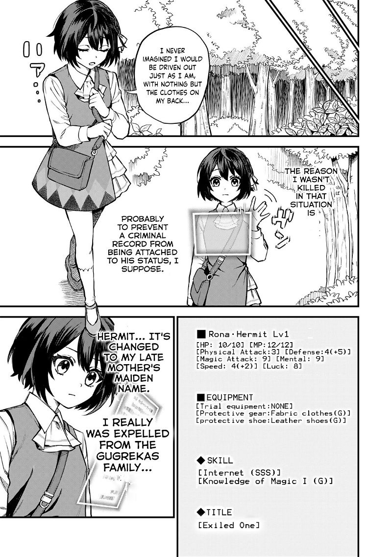 I Became The World's Strongest Witch, ~I Will Live Freely In A World Where Only I Can Access The "guide Site"~ Chapter 1 page 9