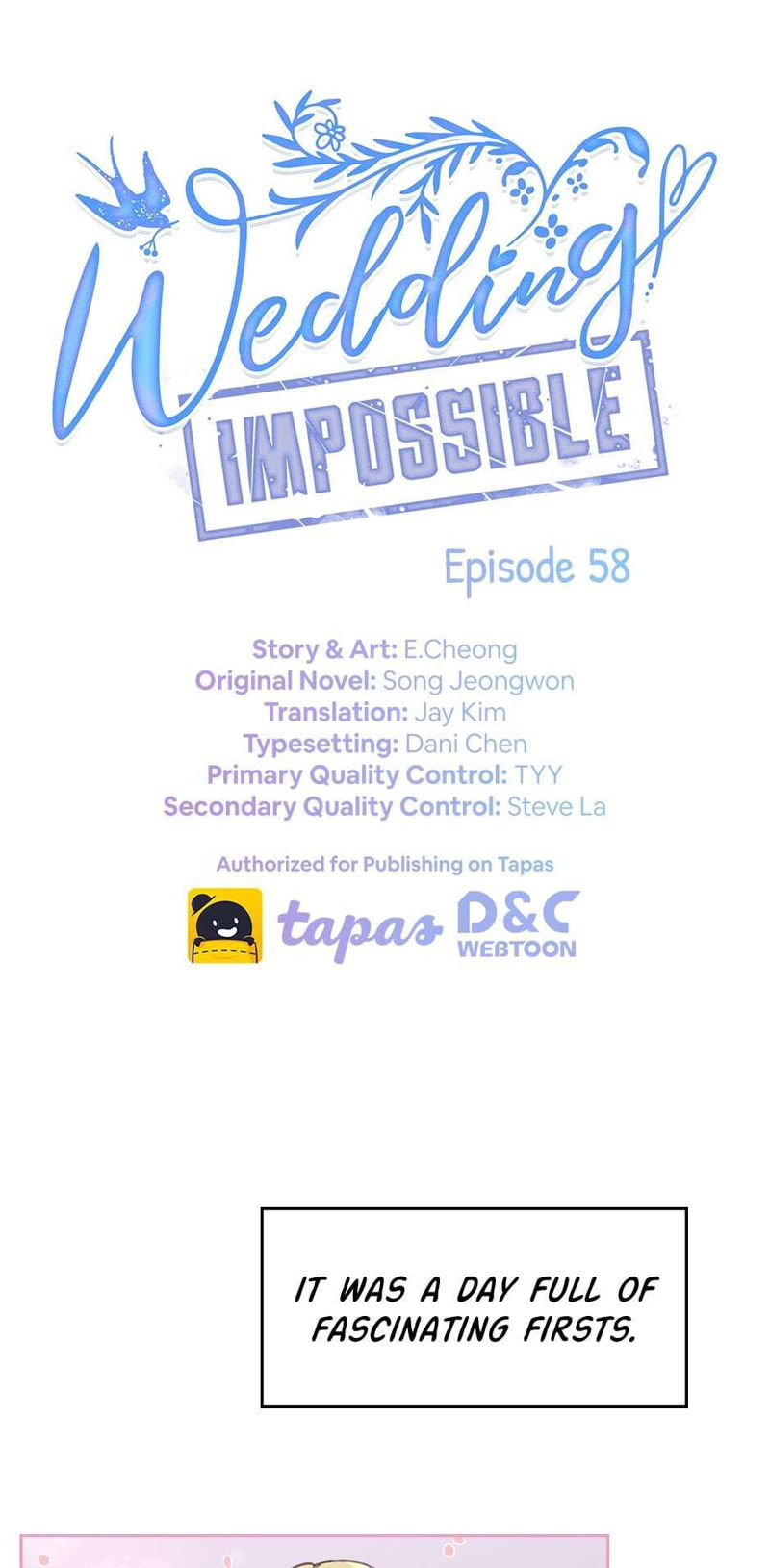 Wedding Impossible Chapter 58 page 1