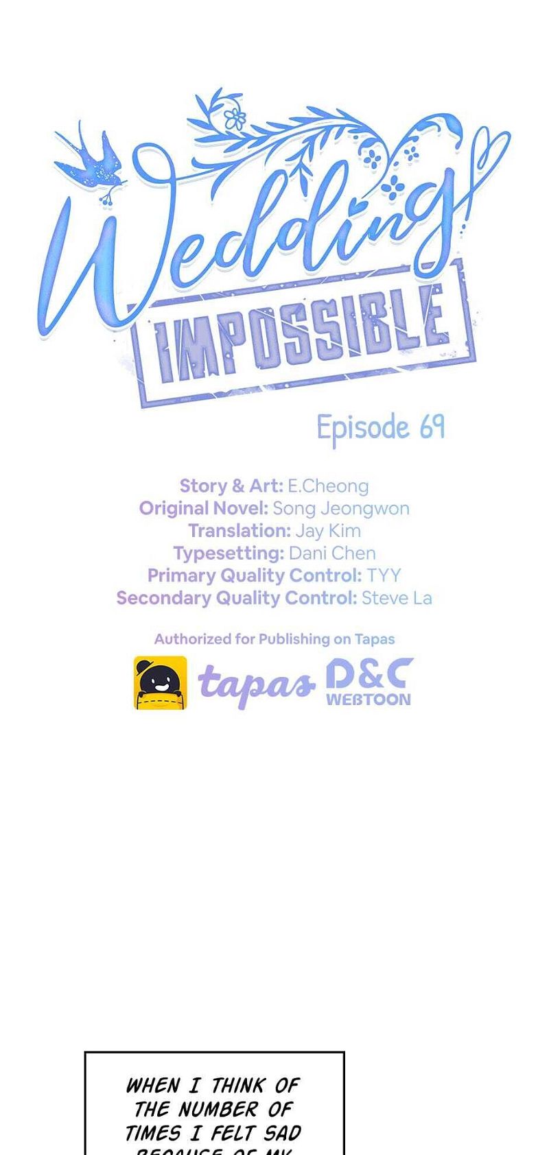 Wedding Impossible Chapter 69 page 1
